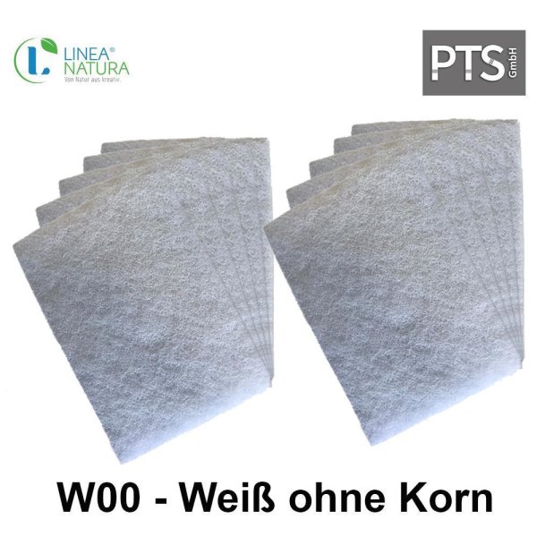 LN Schleifvliespads | Vliespads 100x140 mm W00 - (Weiß- ohne Korn) 10Stk.