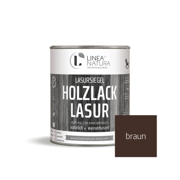 Holzlack Lasur | Möbel | Parkett u.- Treppen im Innenbereich 1 L braun