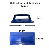 Padhalter mit hohen Kletthaken (70x140mm) blau